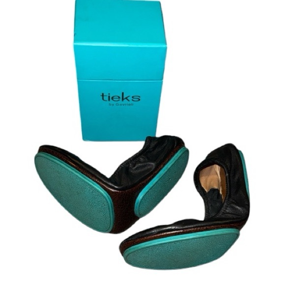 TIEKS Women's Matte Black ballet flat size 8 - Picture 2 of 2